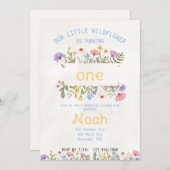 Kleine Wildblume zum Geburtstag Einladung (Vorne/Hinten)