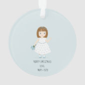 Kleine Wildblume zum Geburtstag Ornament (Rückseite)