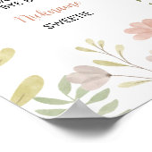 Kleine Wildblumen 1. Geburtstag Meilenstein Zeiche Poster (Ecke)