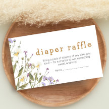 Kleine Wildblumen-Baby-Shower-Windel-Raffle