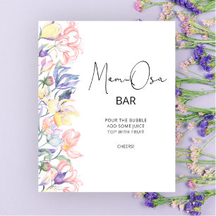 Kleine Wildblumen Babydusche Mama-Soda Bar Poster