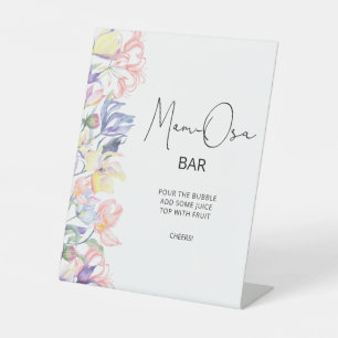 Kleine Wildblumen Babydusche Mama-Soda Bar Sockelschild
