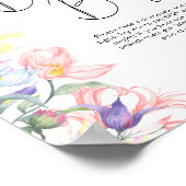 Kleine Wildblumen Babydusche Sag nicht Baby Poster (Ecke)