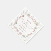Kleine Wildblumen-Babyshower Serviette (Ecke)