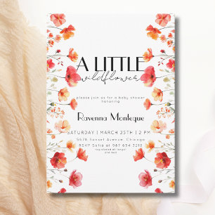 Kleine Wildblumen-Boho-Wiesen-Blumen-Baby-Party Einladung