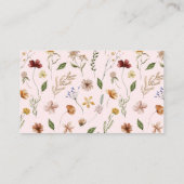 Kleine Wildblumen für Babybuchkarten Begleitkarte (Rückseite)