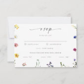 Kleine Wildblumen Hochzeit RSVP Karte (Vorderseite)