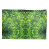 Kleine Wildblumen im Feldnaturmuster Kissenbezug (Rückseite)