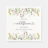 Kleine Wildblumen sind unterwegs mit Babydusche Serviette (Vorderseite)