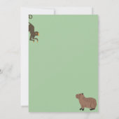 Kleine wilde 1 Baby Dusche Niedliche Junglebetiere Einladung (Rückseite)