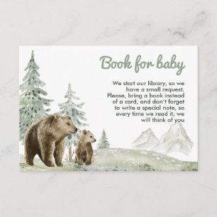 Kleine wilde Babybärenwald Babyduschkarte Begleitkarte