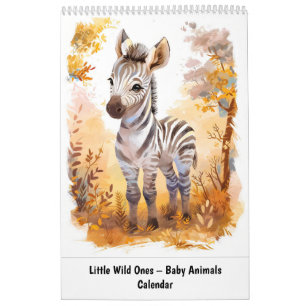 Kleine Wilde – Babytierchen in Boho-Aquarell Kalender