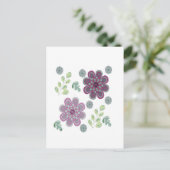 Kleine wilde Blume in Lavender Postkarte (Stehend Vorderseite)