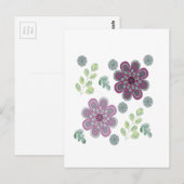 Kleine wilde Blume in Lavender Postkarte (Vorne/Hinten)