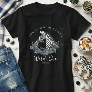 Kleine Wilde Eins Zebra Safari Baby Shower Mama T-Shirt