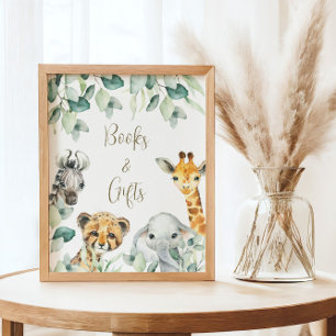 Kleine Wilde Safari-Baby-Party Bücher & Geschenke Poster