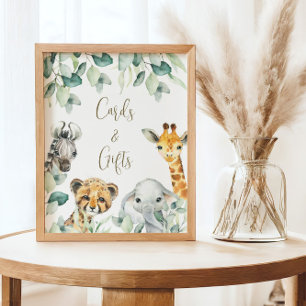 Kleine wilde Safari-Baby-Party Karten & Geschenke Poster