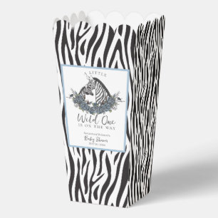 Kleine wilde Zebra-Safari-Baby-Party-Popcorn Geschenkschachtel