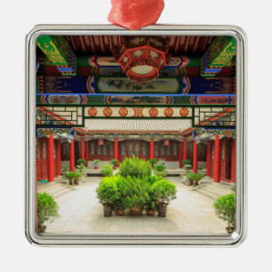 Kleine Wildganspagode, China Silbernes Ornament
