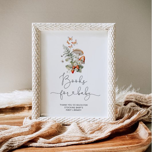 Kleine Wildpilzbücher für Babyposter Poster