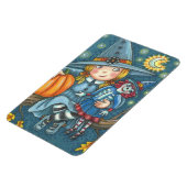 KLEINE WITCH & DOLL HALLOWEEN MAGNET RETangle LLE (Linke Seite)