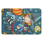 KLEINE WITCH & DOLL HALLOWEEN MAGNET RETangle LLE (Horizontal)