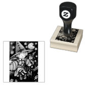 KLEINE WITCH & RAG DOLL HALLOWEEN RUBBER-BRIEFMARK GUMMISTEMPEL (Stempel)