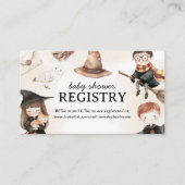 Kleine Wizard Baby Shower Registrierungskarte Begleitkarte (Vorderseite)