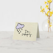 Kleine Wobbblies Es tut mir leid Karte (Gelbe Blume)