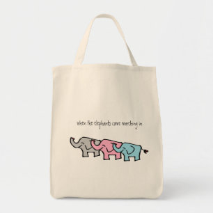 kleine Wobblies-Elefant-Taschentasche Tragetasche