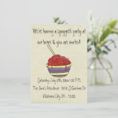 kleine Wobblies spagetti Party Einladungen (Stehend Vorderseite)