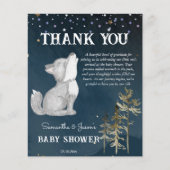 Kleine Wolfspülung Babydusche Danke Karte (Vorderseite)