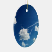 Kleine Wolken im Licht Keramik Ornament (Rechts)