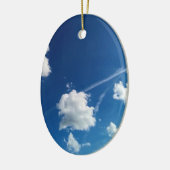 Kleine Wolken im Licht Keramik Ornament (Links)