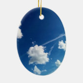 Kleine Wolken im Licht Keramik Ornament (Hinten)