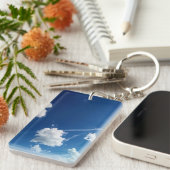 Kleine Wolken im Licht Schlüsselanhänger (Vorderseite rechts)