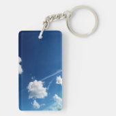 Kleine Wolken im Licht Schlüsselanhänger (Rückseite)