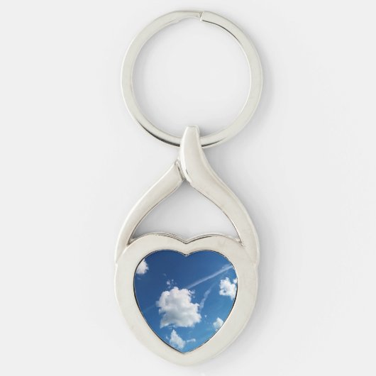 Kleine Wolken im Licht Schlüsselanhänger (Vorderseite)