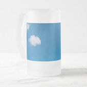 Kleine Wolkenflecken Mattglas Bierglas (Vorderseite Links)