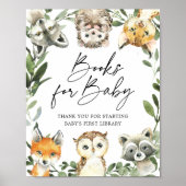 Kleine Woodland Babyduschbücher für Babysignatur Poster (Vorne)