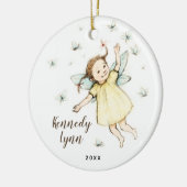 Kleine Woodland Fairy Personalisiert Girl's Name Keramik Ornament (Links)