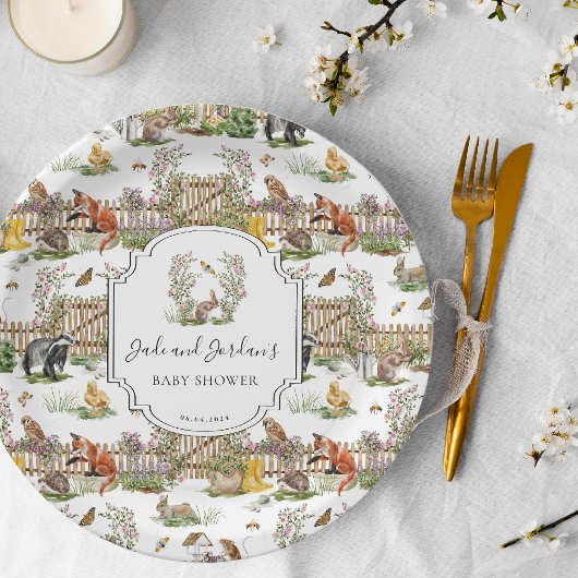 Kleine Wunder | Spring Garden Baby Dusche Pappteller