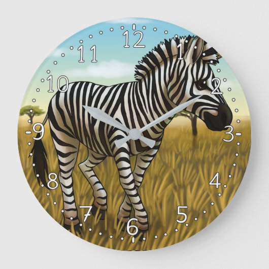 Kleine Zebrnuhr Große Wanduhr (Vorderseite)