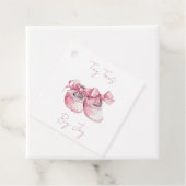 Kleine Zehen. Big Joy. Es ist ein Mädchen. Geschenkanhänger (Beispiel)