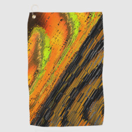 Kleine, zerbrochene und deformierte gelbliche Mosa Golfhandtuch