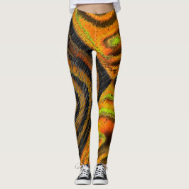 Kleine, zerbrochene und deformierte gelbliche Mosa Leggings