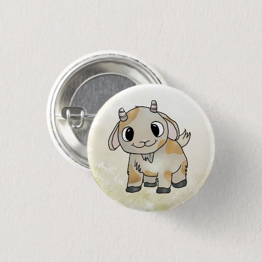 kleine Ziege Button (Vorne & Hinten)