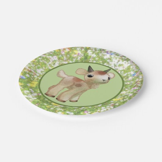 kleine ziege pappteller (Schrägansicht)