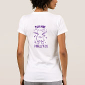 Kleine Ziege Text "Probier mich, ich fordere dich  T-Shirt (Rückseite)