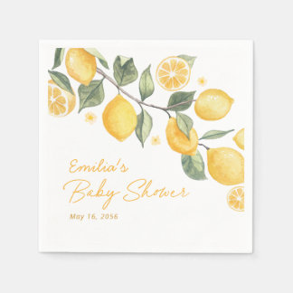 Kleine Zitrone Baby Shower Benutzerdefiniert Serviette